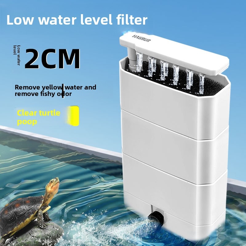 Marine Aquarium Protein Skimmer - Low Water Level Turtle Tank Filter,